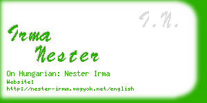 irma nester business card